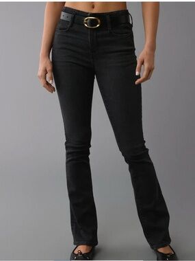 American Eagle Outfitters Black High-Rise Skinny Kuck Jeans X-Long